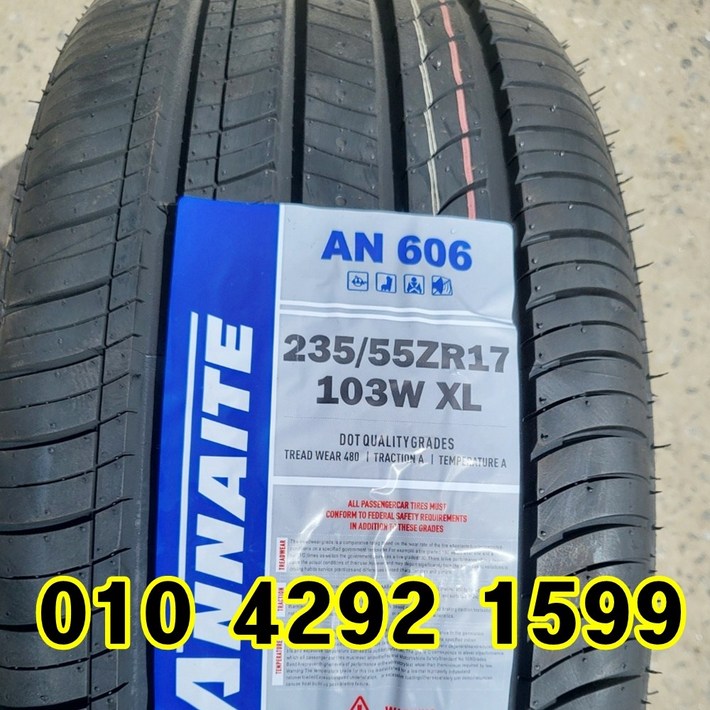 안나이트 신품타이어 23555R17 그랜저TG 투싼 K9 오피러스 스포티지 체어맨W 2355517, 1개