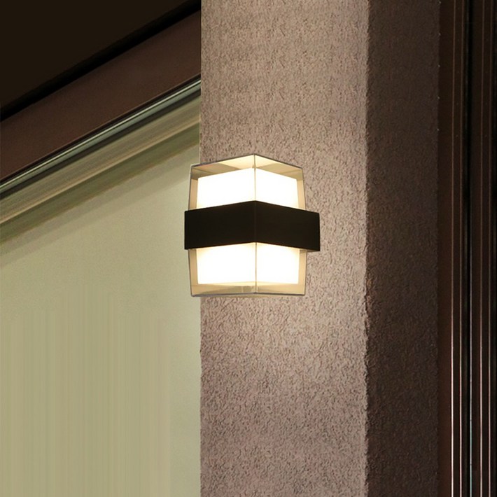 LED 레미떼 방수 벽등 외부 벽조명 10W원형 사각