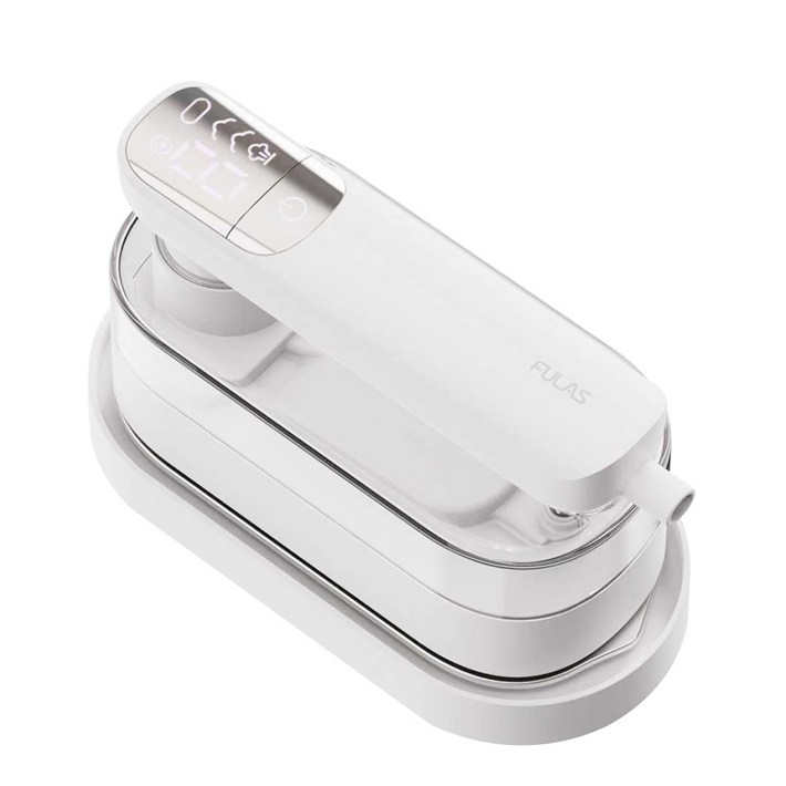 26년 신제품  백화점 입점풀라스 2in1 접이식 휴대용 핸디형 스팀다리미 1위 여행용 미니 가정용 터보 핸드 핸디 스팀 다리미 초경량 의류 clothes steam iron, 화이트, FLIR2000