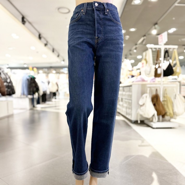  L E V I S  여성 와이드팬츠 겨울 기모 청바지 2종 일자핏 세미앵클 프리미엄라인 웜진 726930178   NC강서 리바이스 무료배송