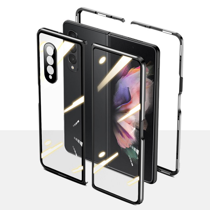 하임하이 갤럭시 Z폴드 강화유리 마그네틱 자동흡착 케이스