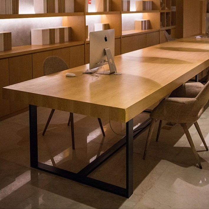 우브로 우드슬랩테이블 원목 대형 식탁 테이블 사각 카페 다이닝 6인용 8인용 2000 2200 2400