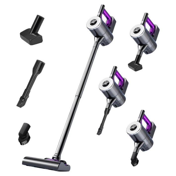 최신형 RichMagic 다용도 핸디형 4 in 1 무선청소기 LED 강흡입력 진공청소기  다양한 구성품