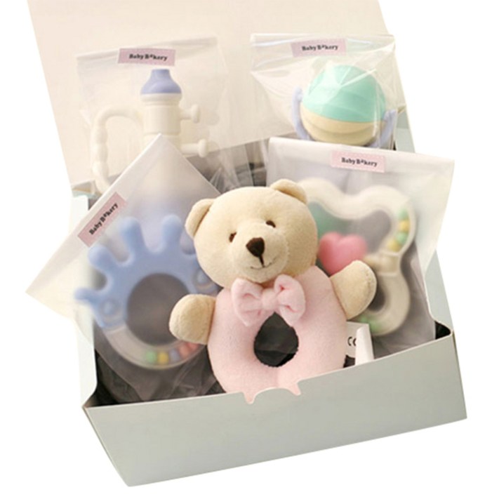 신생아선물세트 베이비베이커리 신생아용 곰돌이딸랑이와 친구들 출산선물세트