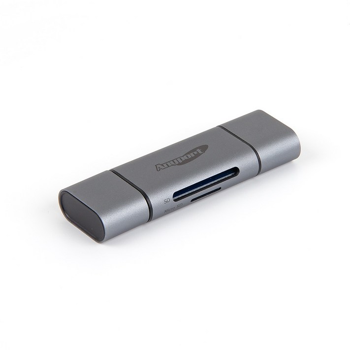애니포트 메탈바디 2IN1 OTG 카드리더기 USB3.0 Type C, APUC21, 그레이 애니포트 메탈바디 2IN1 OTG 카드리더기 USB3.0 Type C, APUC21, 그레이