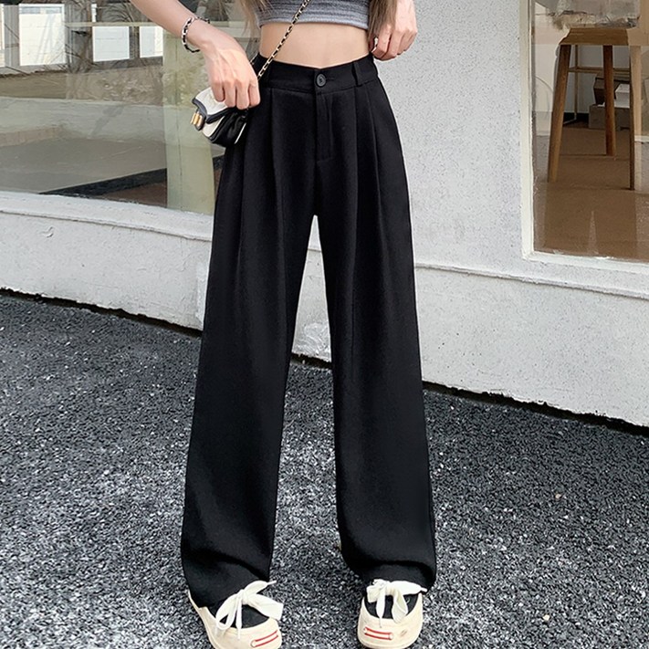 메이킹유 4sizeXL 핀턱 뒷밴딩 스트레이트 일자핏 WC7166러밍슬랙스