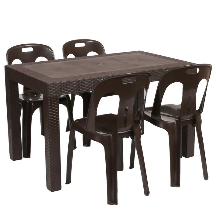 지오리빙 국산 라탄테이블 74120 의자세트 야외용 테이블의자