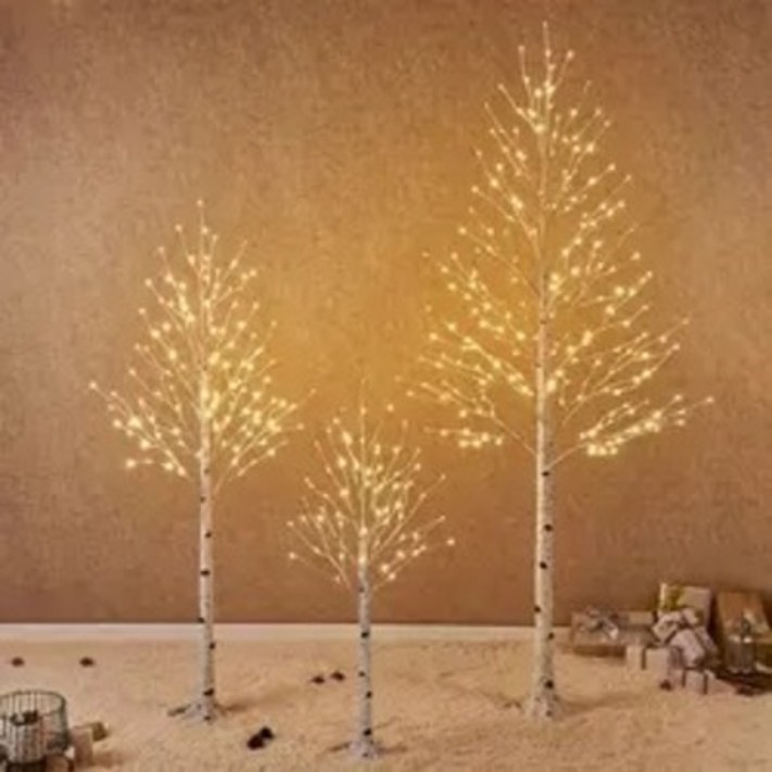 흰색크리스마스트리 자작나무 LED 크리스마스트리 2종 150cm,180cm 구성