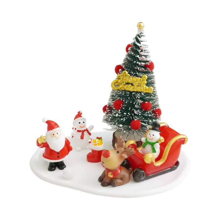 데미무드 크리스마스 눈내린 산타마을 미니어처 20개 세트 소품 오브제, 혼합, 1세트