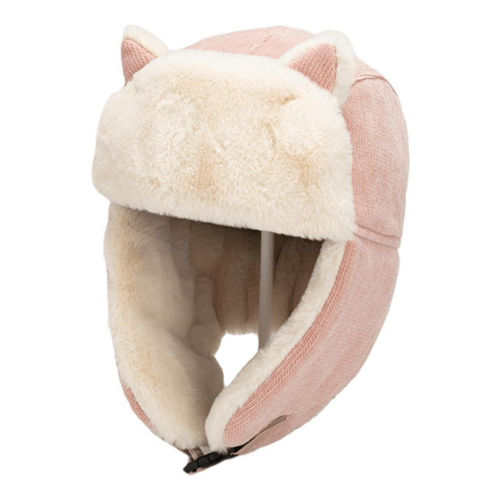 PCTN 남녀공용 고양이귀 군밤장수모자 방한모 군고구마모자 귀다리모자 귀달린털모자 귀달이방한모자 Winter Earlobe Hat - 투데이밈
