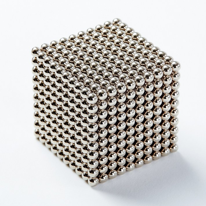 Onsuft 5MM 1000개 자석볼 자석큐브 네오큐브 자기 입방체, 실버, 1개