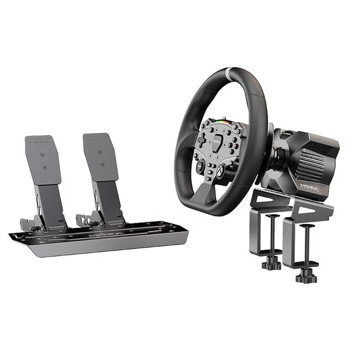 MOZA R3 스티어링 휠  레이싱 듀얼 페달 세트