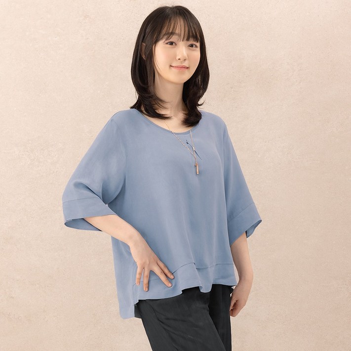연리지 인견100 자연가공 7부 블라우스 5종
