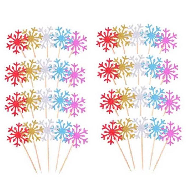 눈꽃토퍼 500개 픽 소품 홀로그램 세트 함박눈