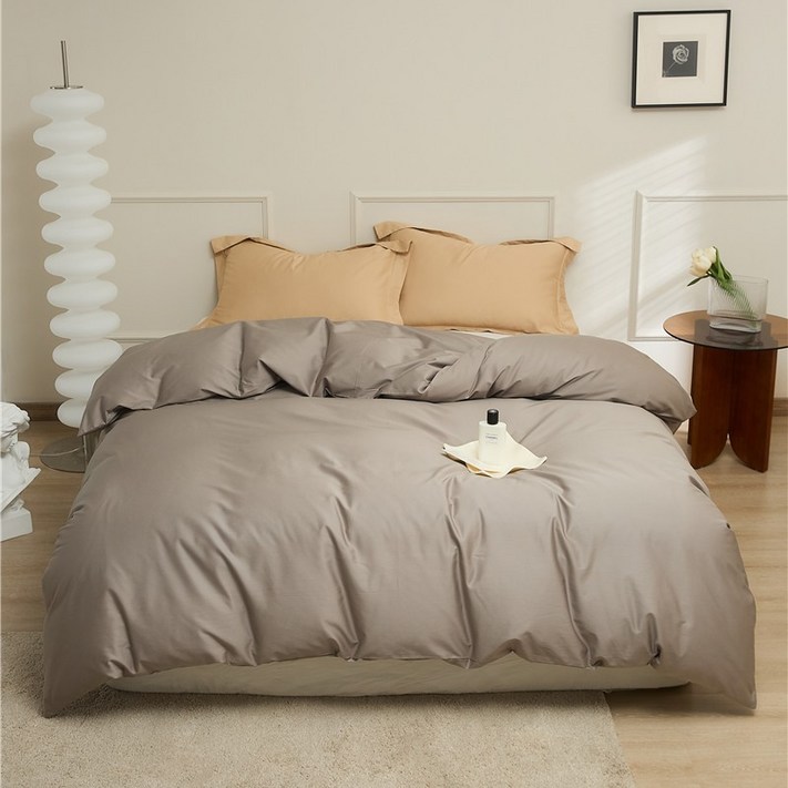 실크질감 고밀도 순면 100수 이불커버 호텔식 무지 11color SSQKDLK