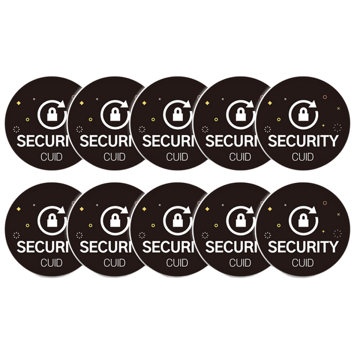 아파트 공동현관 도어락 복사 등록 CUID 스티커 태그 MCT 출입문, 10개, CUID 태그 블랙 No.80P
