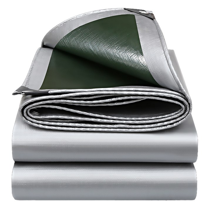 마르벨라 양면코팅 타포린 방수포, 실버