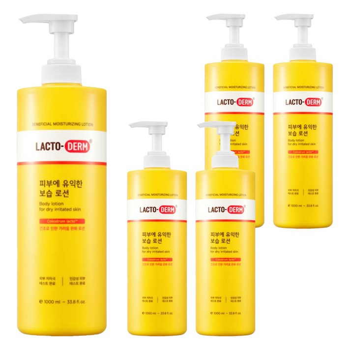 락토덤 피부에 유익한 보습 로션, 1L, 5개 락토덤 피부에 유익한 보습 로션, 1L, 5개