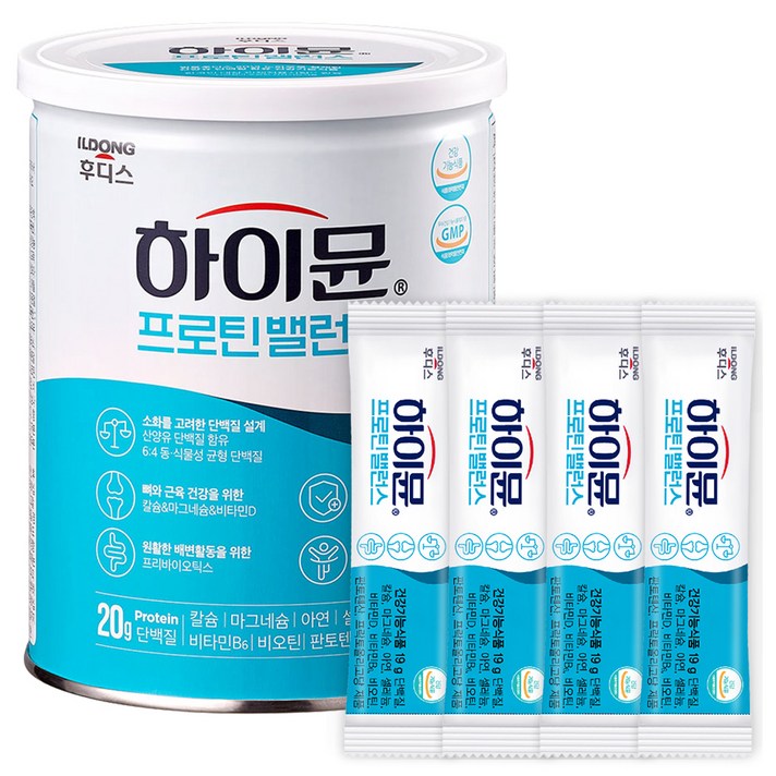일동후디스 하이뮨 프로틴 밸런스 캔 304g 스틱 19g x 4p, 380g, 1세트 일동후디스 하이뮨 프로틴 밸런스 캔 304g 스틱 19g x 4p, 380g, 1세트