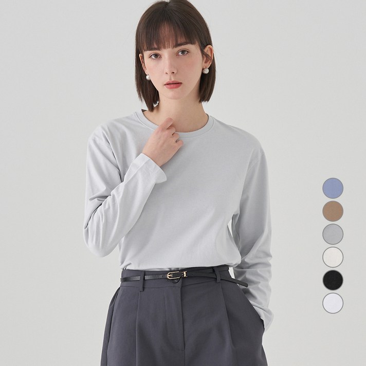ELLE PARIS 여성 릴렉스핏 긴팔 티셔츠 ELLE PARIS 여성 릴렉스핏 긴팔 티셔츠