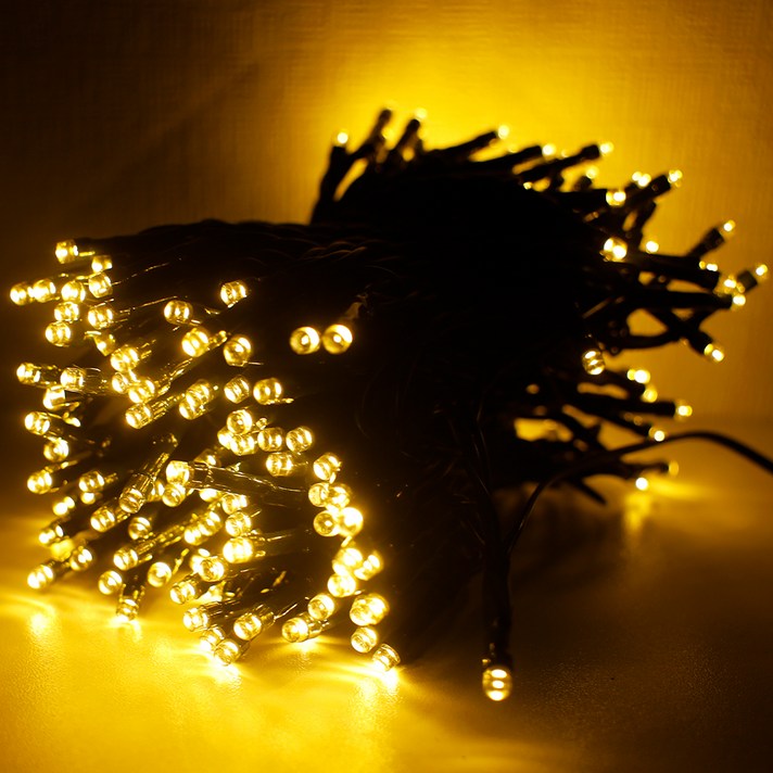 21세기트랜드 태양열 USB 꼬마 전구 200구 22m, 노랑전구색, 22m, 1개