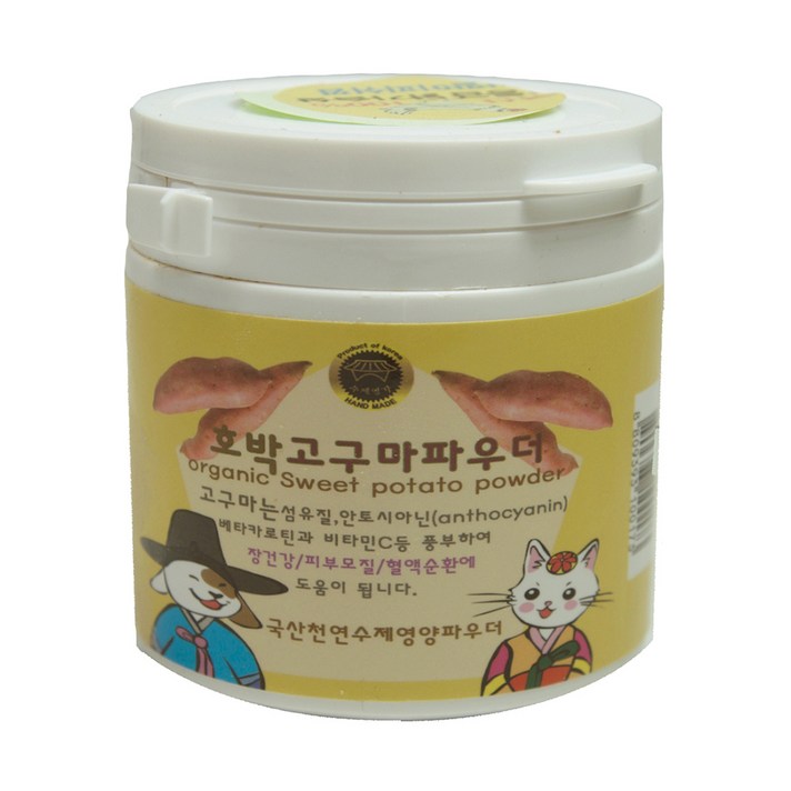 수제명가 반려동물 호박고구마파우더 영양제, 장건강유산균, 100g, 1개