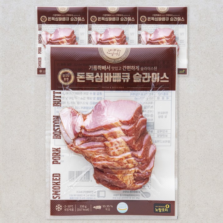 로켓프레시 노랑오리 참나무 훈연 돈목심바베큐 슬라이스