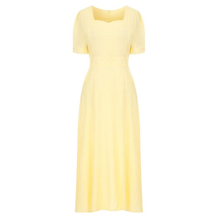 핀턱하트넥린넨원피스 I5BIOP033