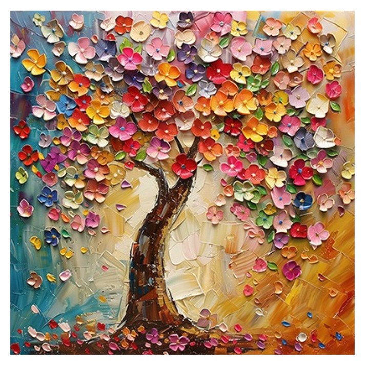 마켓링 금전운 인테리어그림 유화 타입1, 무테