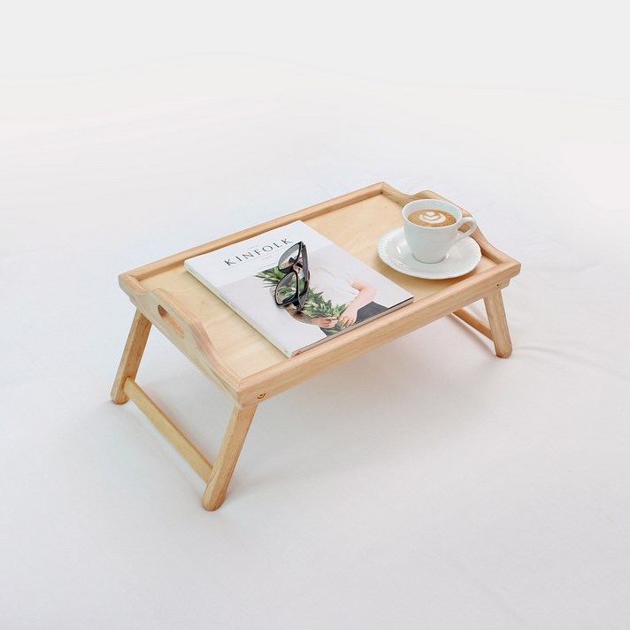 모던우드 접이식 원목 베드테이블, 단일 색상, 1개