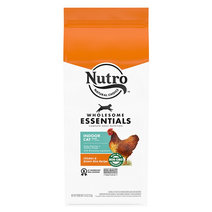 뉴트로 1세 이상 실내묘용 닭고기와 현미 건식사료