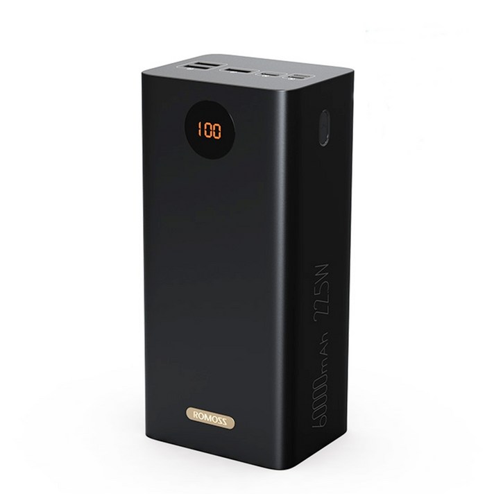 로모스 PEA60 고속충전 대용량 보조배터리 60000mAh 멀티단자, 블랙, PEA60