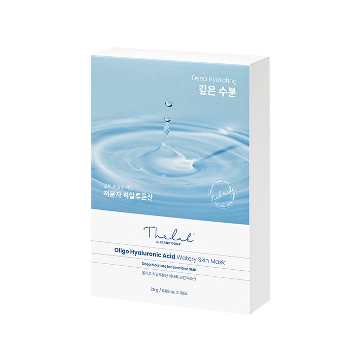 더랩바이블랑두 올리고 히알루론산 워터리 스킨 마스크 250g, 10개입, 1개 더랩바이블랑두 올리고 히알루론산 워터리 스킨 마스크 250g, 10개입, 1개