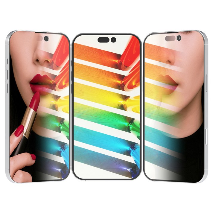 로랜텍 미러미 프리미엄 풀커버 강화유리 휴대폰 액정보호필름 실버 2p 세트, 1세트