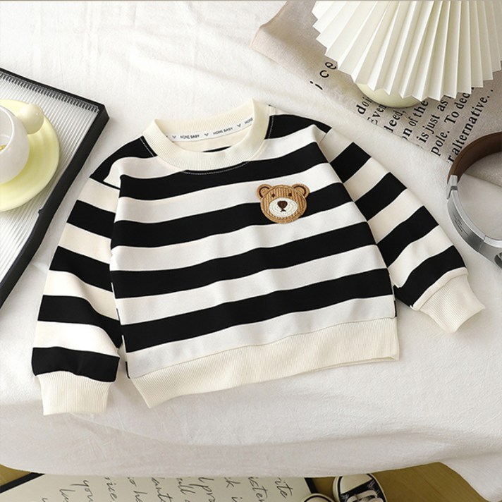 조이멀티 베이직베어 단가라 긴팔 맨투맨