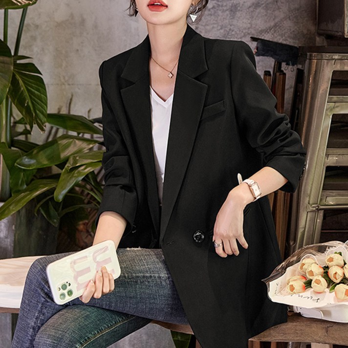 어썸풀 여성용 비버 원버튼 자켓 어썸풀 여성용 비버 원버튼 자켓