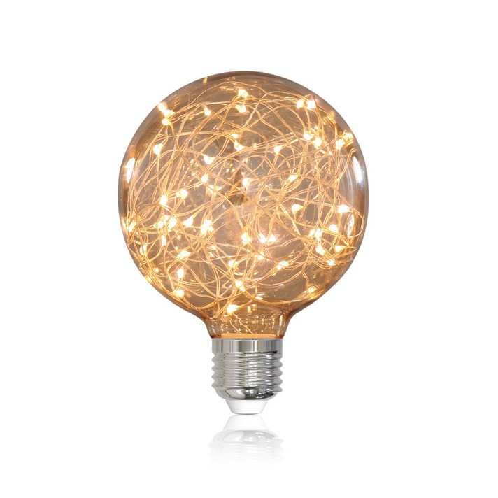 THESSEN LED 에디슨 은하수 볼전구 3W X95, 전구색, 1개