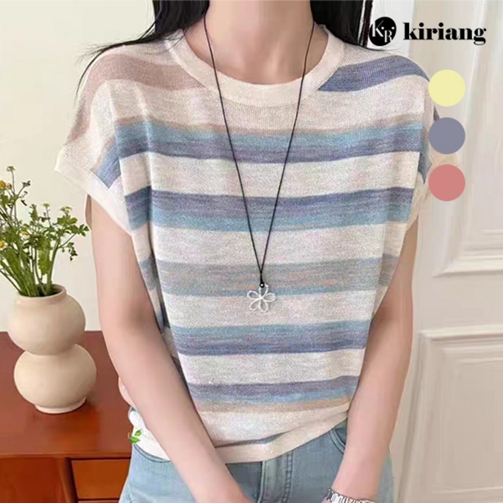 키리앙 랫유 그라데이션 래글런 니트