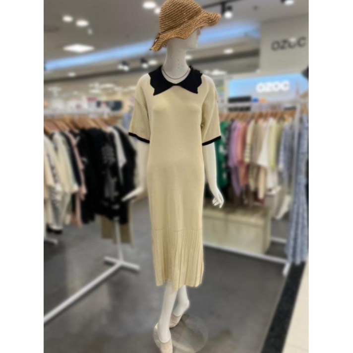 오조크 물결카라 니트 원피스 HOSMCOA566A 2024775