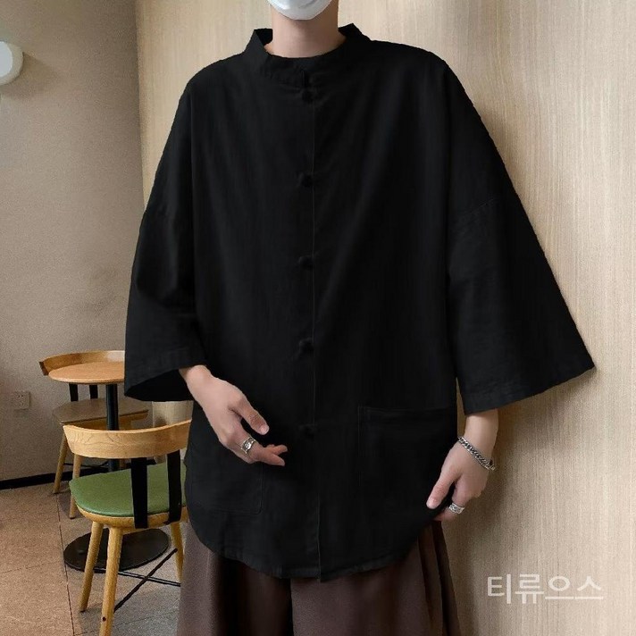 티류으스 남자 두루마기 법복 계량 도포 생활 개량 승복 여름 삼베옷 저고리