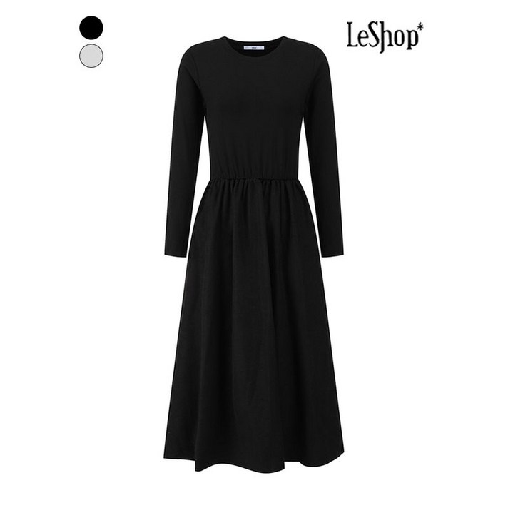 르샵 컴포터블 라운드넥 셔링 원피스 BP9OP011A