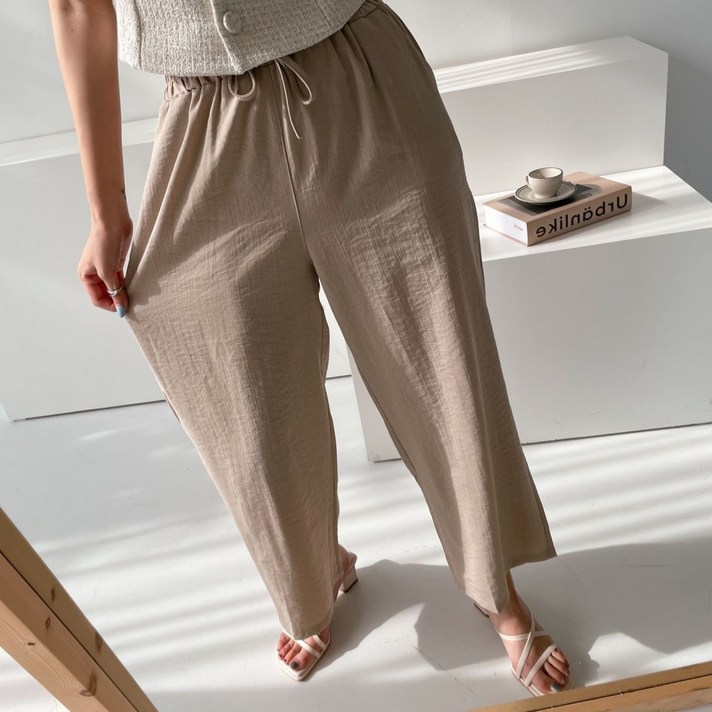 이삭 시원한 무릎안나오는 여름 찰랑 와이드 벤딩 쿨 통바지