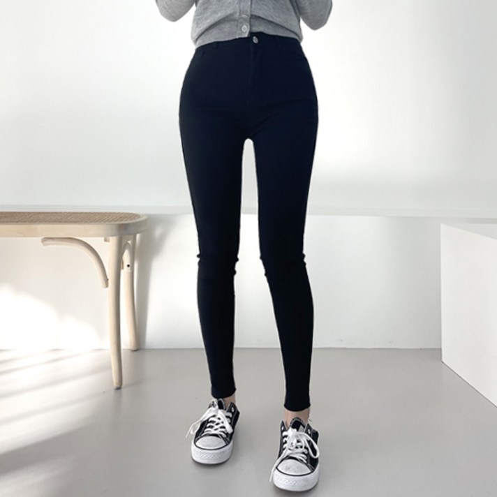 쏘옷 여성용 편해요 꿀스판 블랙 스키니 팬츠 S3XL