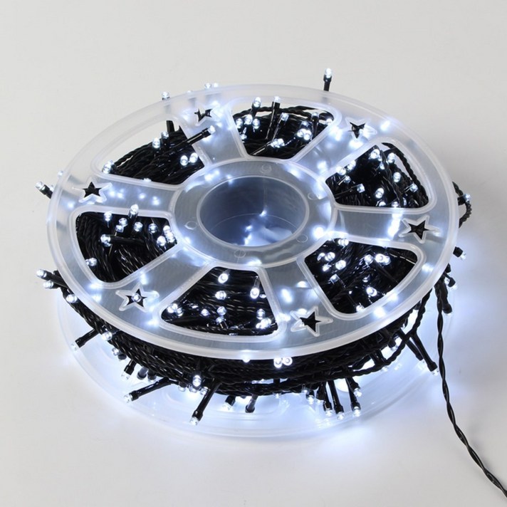 눈비 방수 실외설치 하얀빛 LED 야외 트리 조명 500구 볼 눈꽃 외부 마당