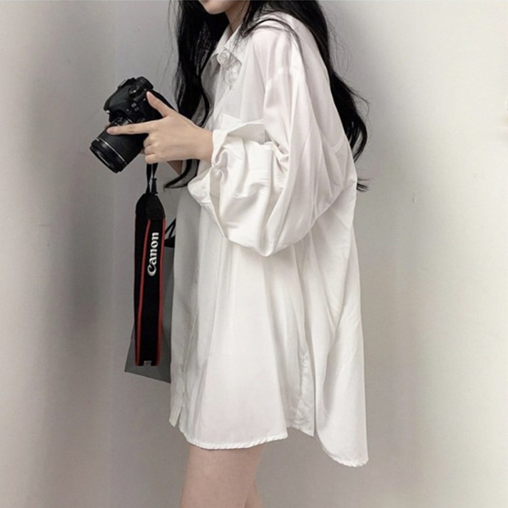 레티고 여성 데일리 루즈 포켓 셔츠 레티고 여성 데일리 루즈 포켓 셔츠