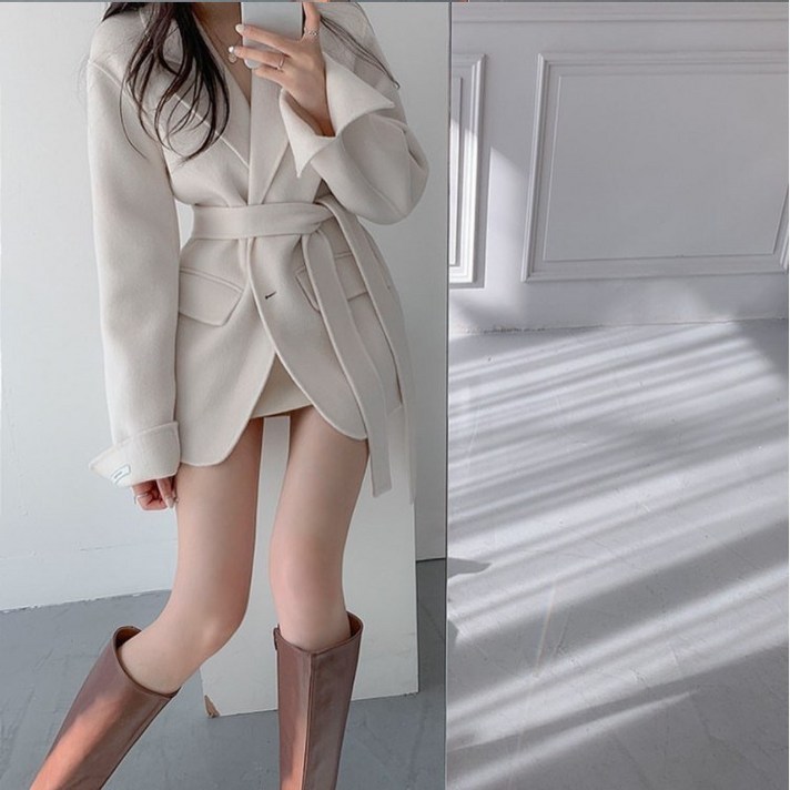 레티고 핸드메이드 여성 모직 자켓 코트