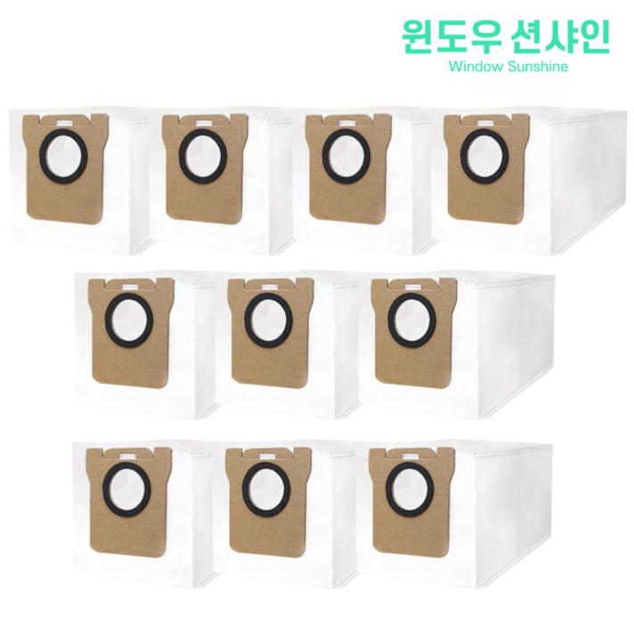 호환 윈도우션샤인 샤오미 X10  B116 로봇청소기 더스트백 10EA 먼지봉투 소모품