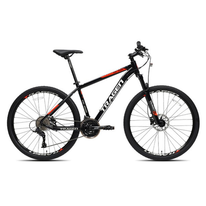 트라젠 MTB 자전거 유압식디스크브레이크 TM3500 69.9cm27.5인치 시마노 24단 입문용 미조립, 1개, 180cm, 17.5 블랙