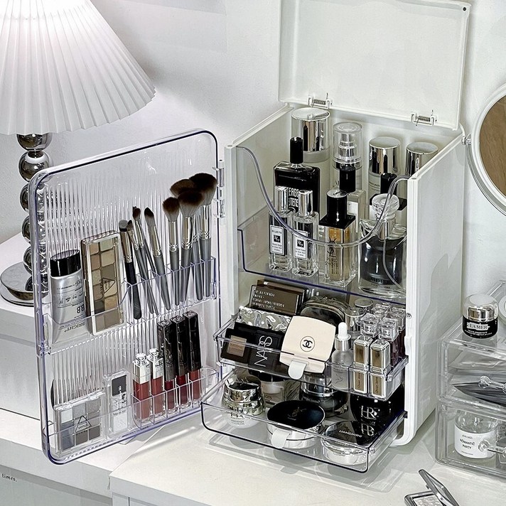 수납력최고 루시아이 대용량 냉장고형 화장품 정리함