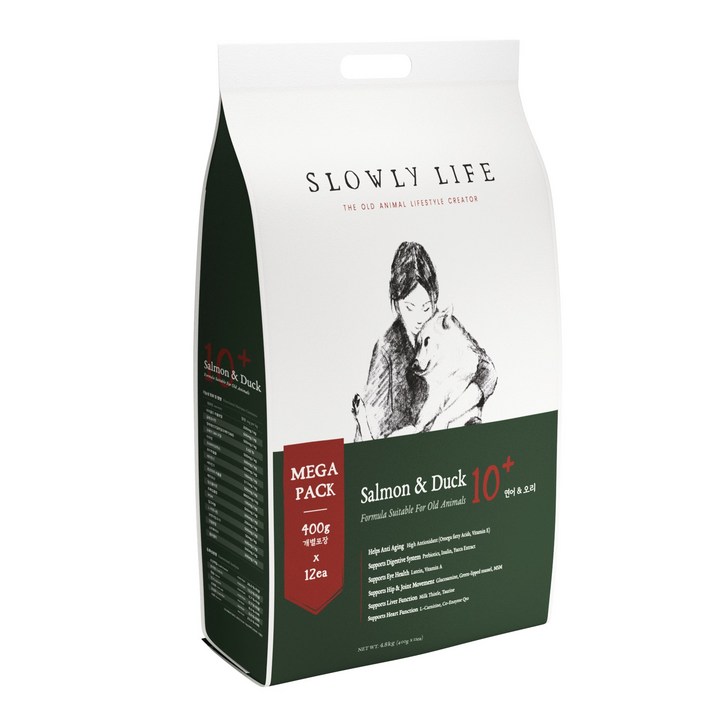 대용량 슬로울리라이프 10 1012세 노령견 노견 시니어 소프트 사료 MEGA PACK 4.8kg, 1개, 4.8kg 대용량 슬로울리라이프 10 1012세 노령견 노견 시니어 소프트 사료 MEGA PACK 4.8kg, 1개, 4.8kg
